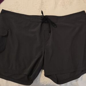 Tesla Women's Black Athletic Shorts with Drawstring and Side Pocket